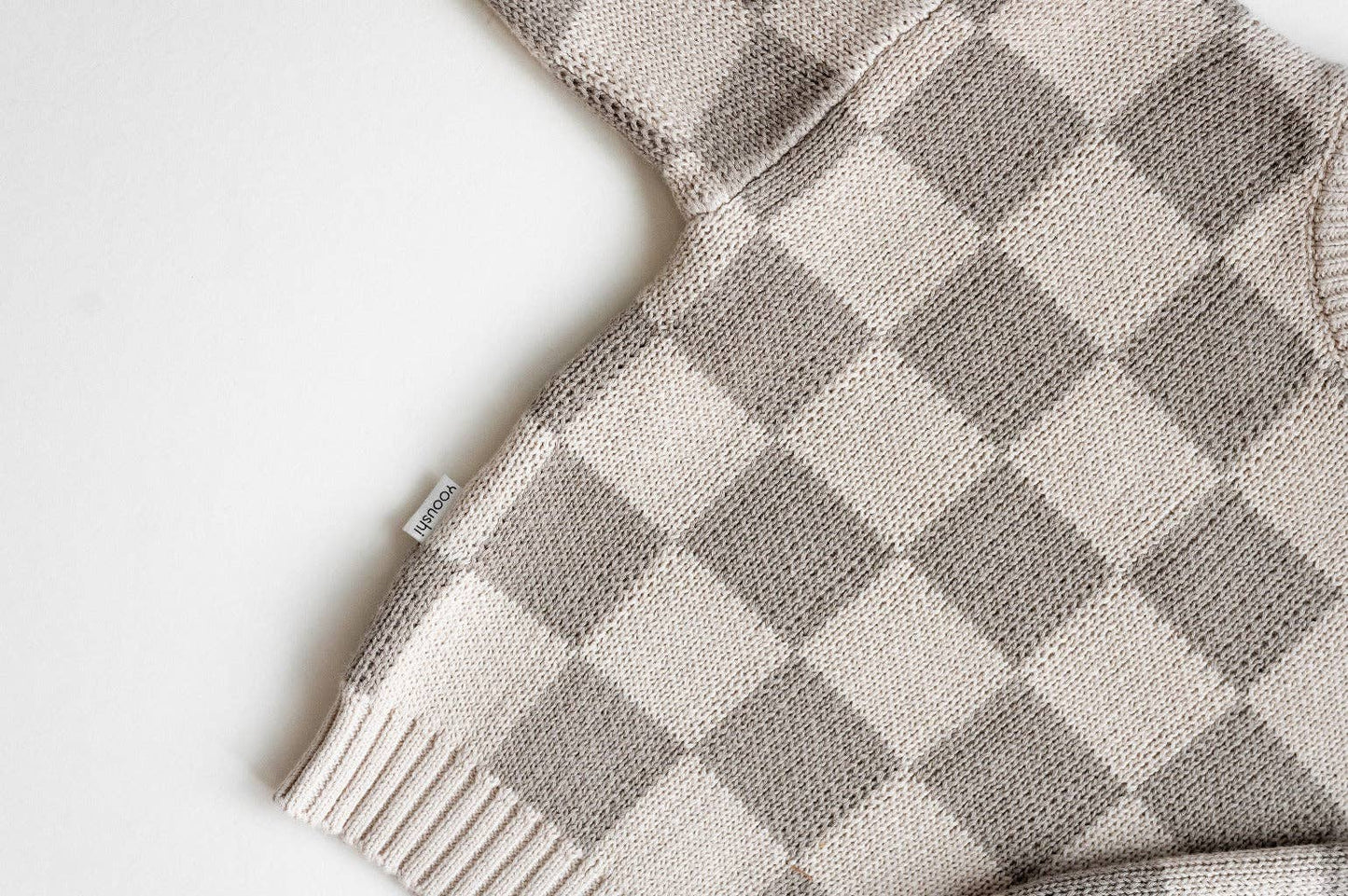 Yooushi Checkered Knit Sweater