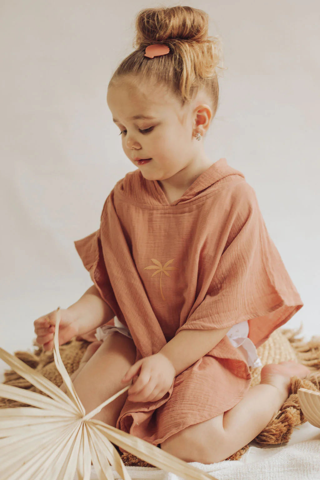 Clover and Bear Paradise Palms Beach Poncho