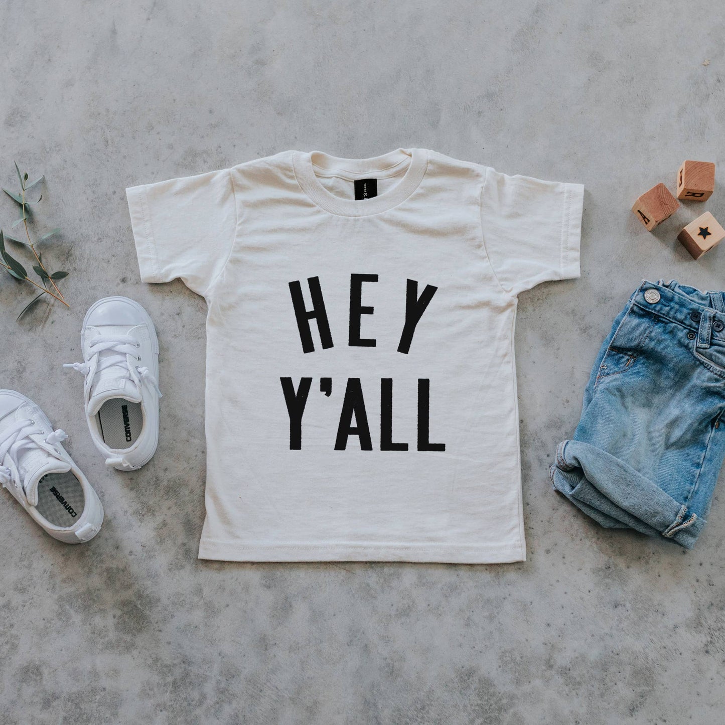 Hey Y'All Organic Kids Tee