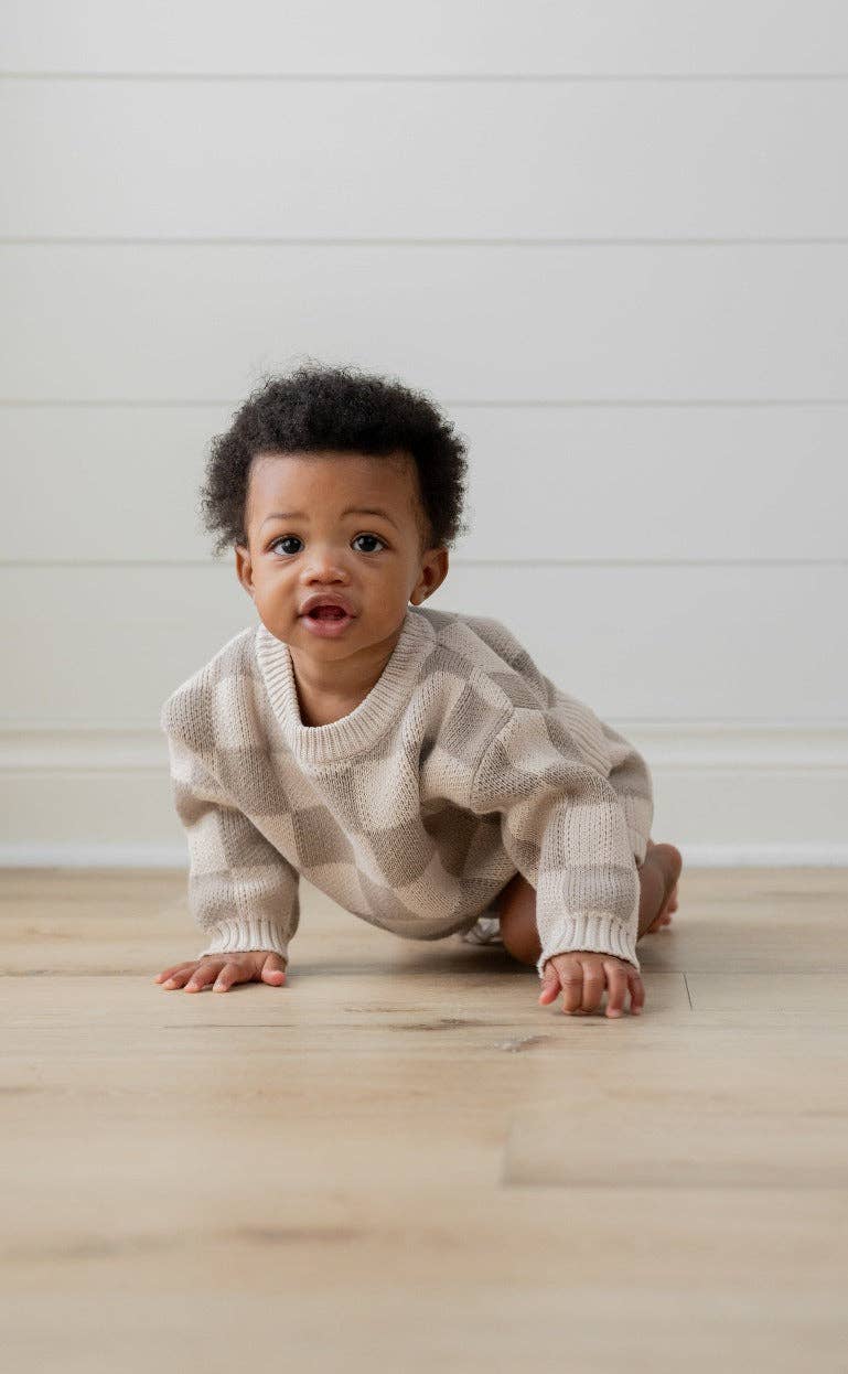 Yooushi Checkered Knit Sweater