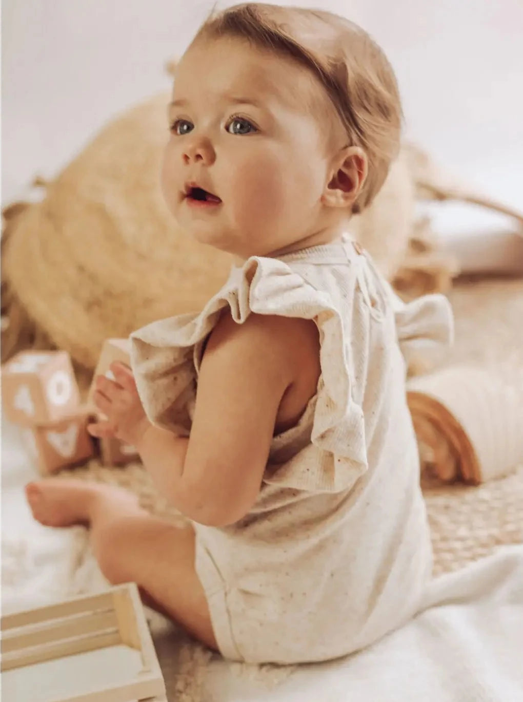 Clover and Bear Ruffle Bodysuit