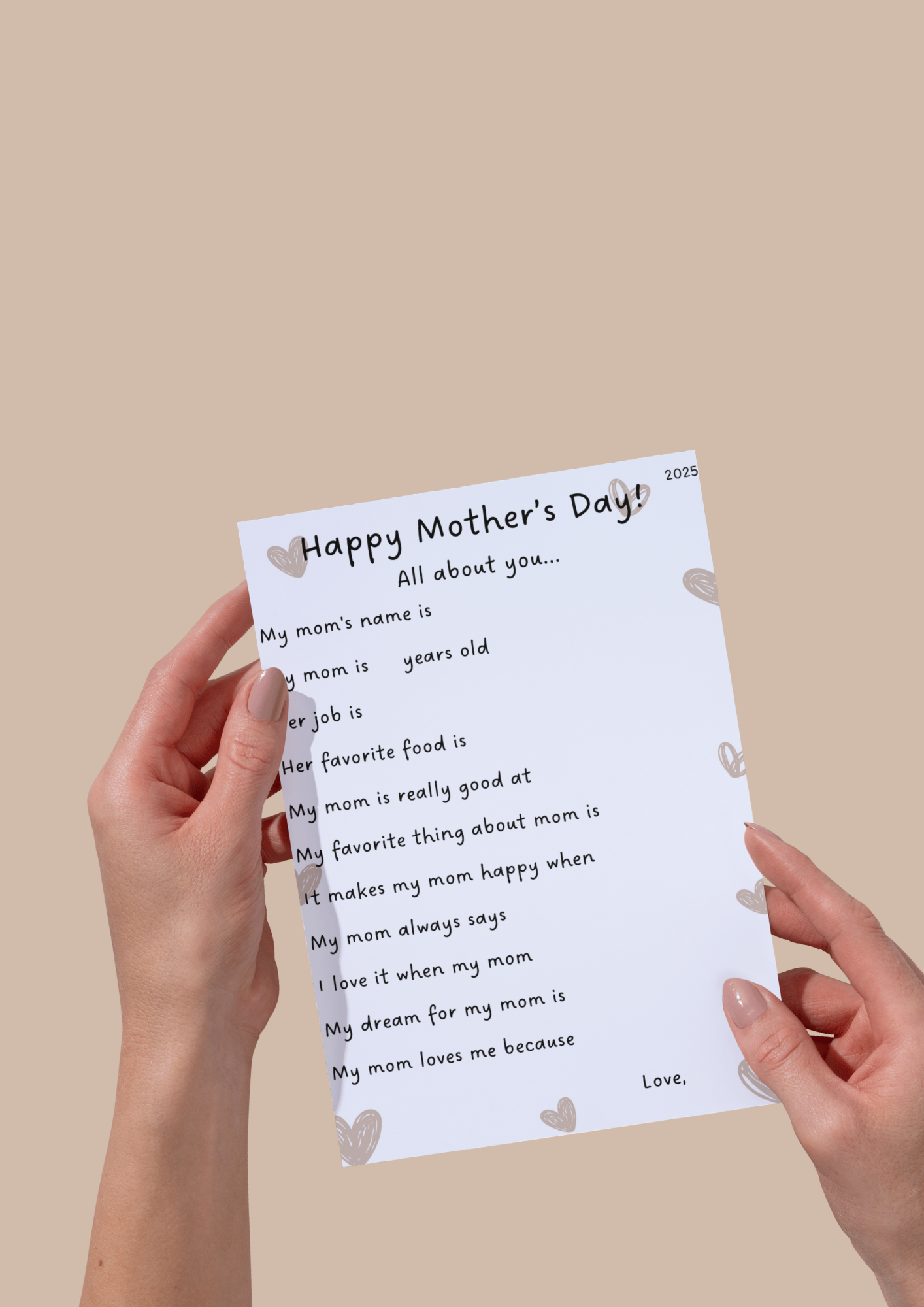 Mother's Day Questionnaire