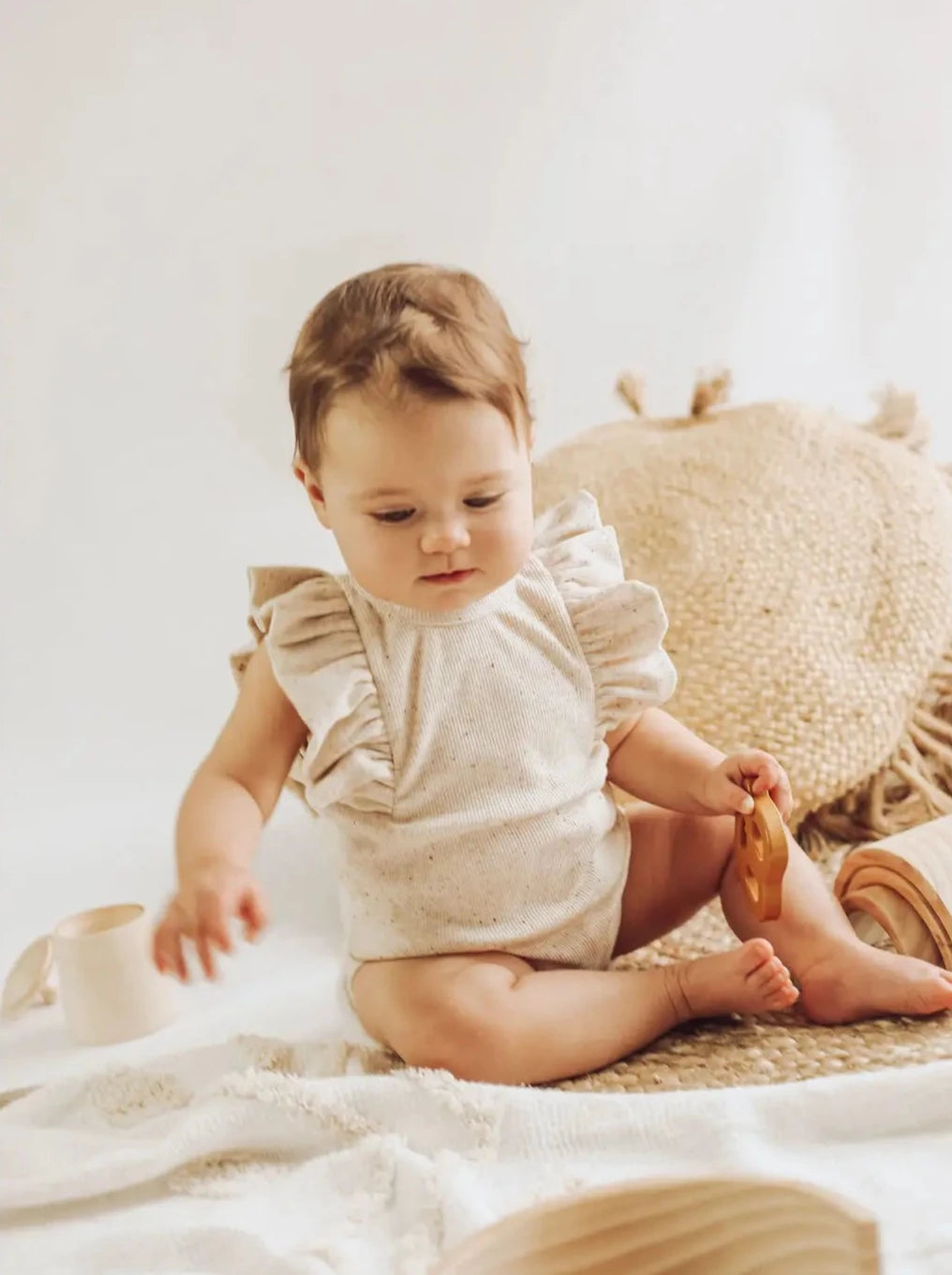 Clover and Bear Ruffle Bodysuit