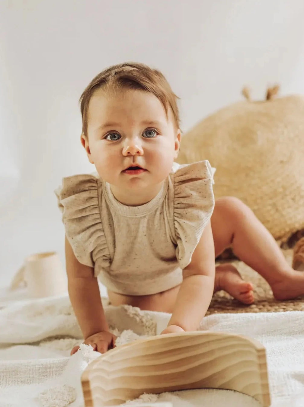 Clover and Bear Ruffle Bodysuit