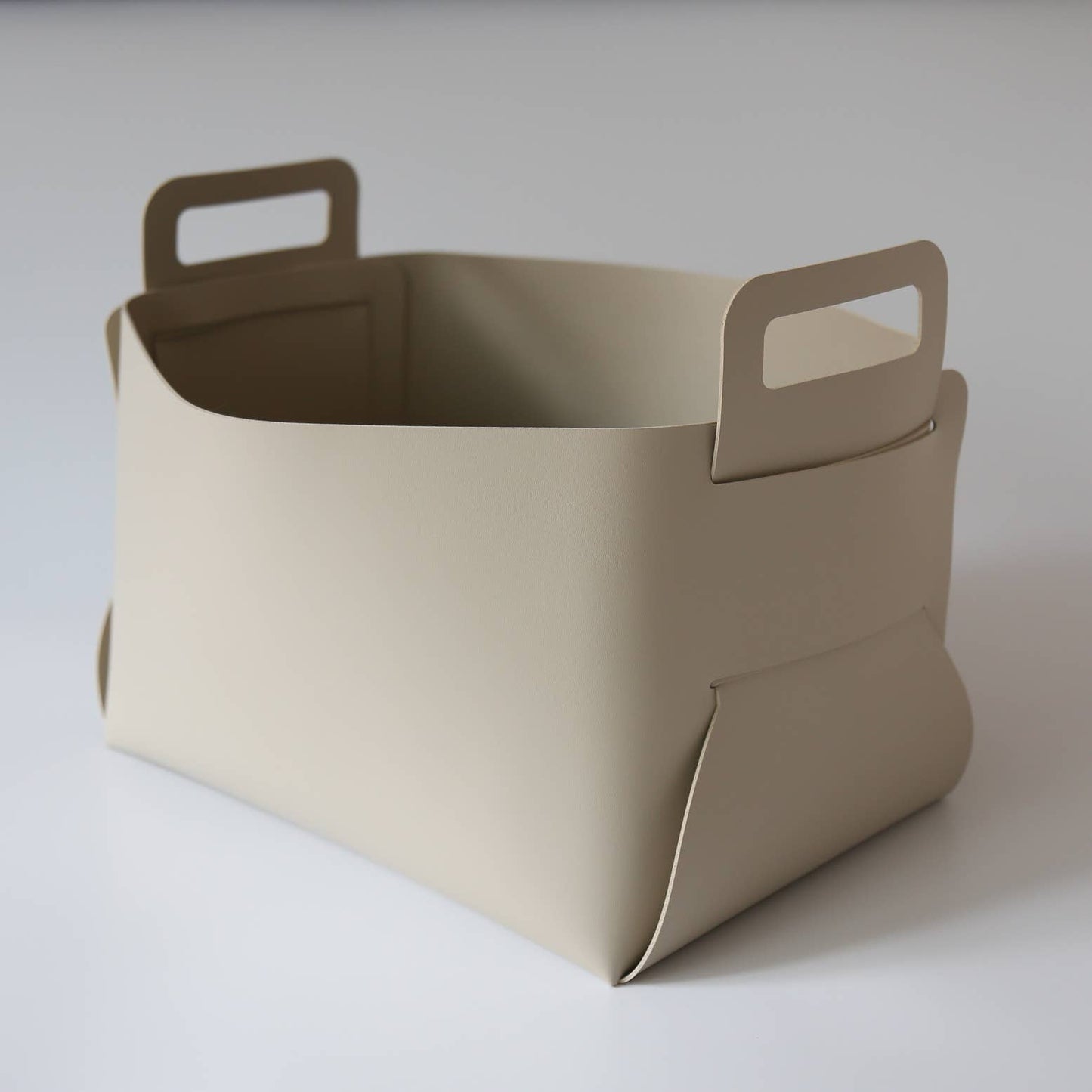 Vegan Leather Storage Basket