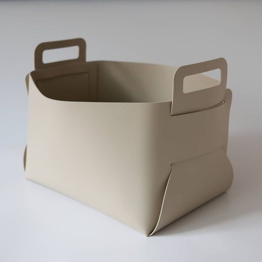 Vegan Leather Storage Basket