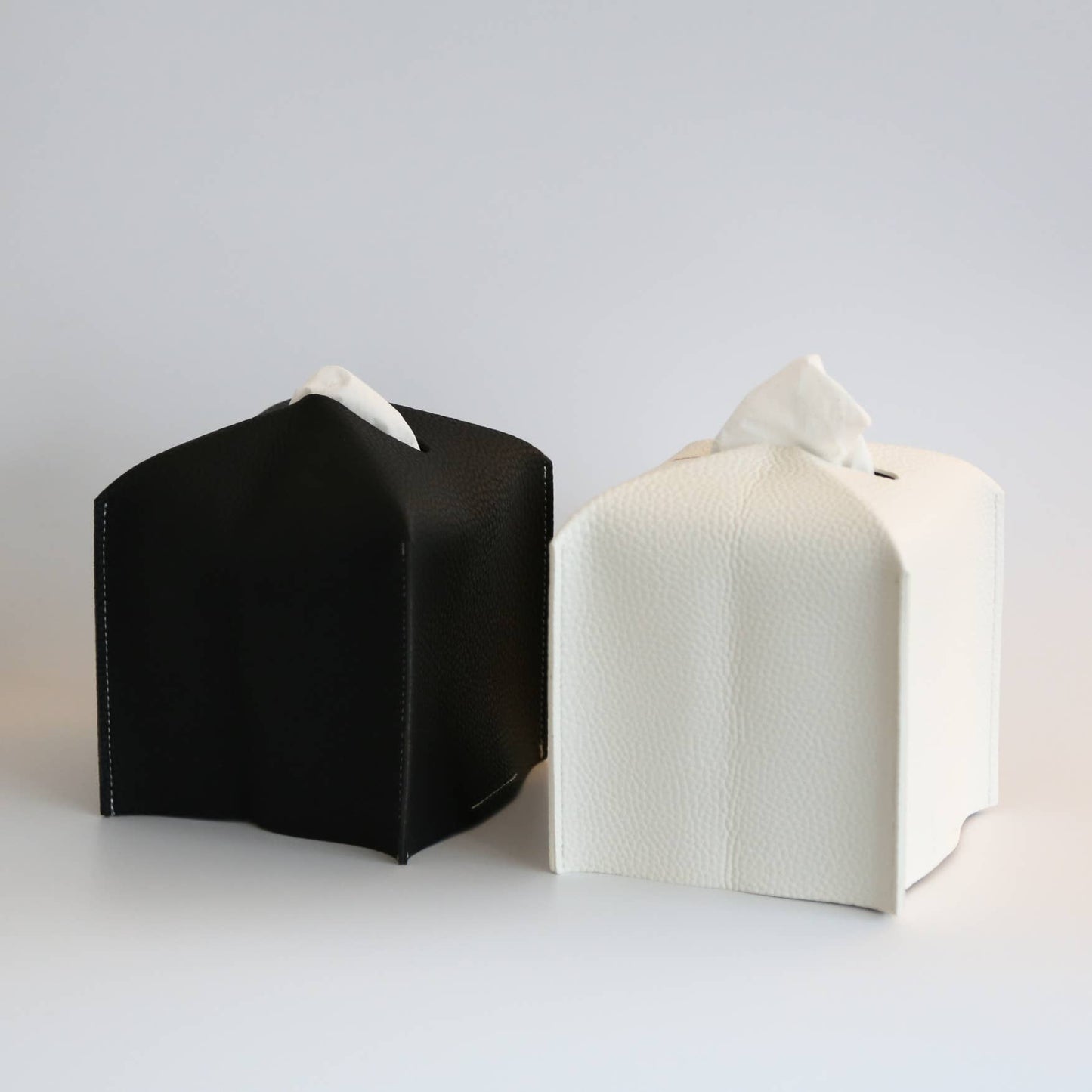 Vegan Leather Tissue Box Cover